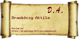 Draskóczy Attila névjegykártya